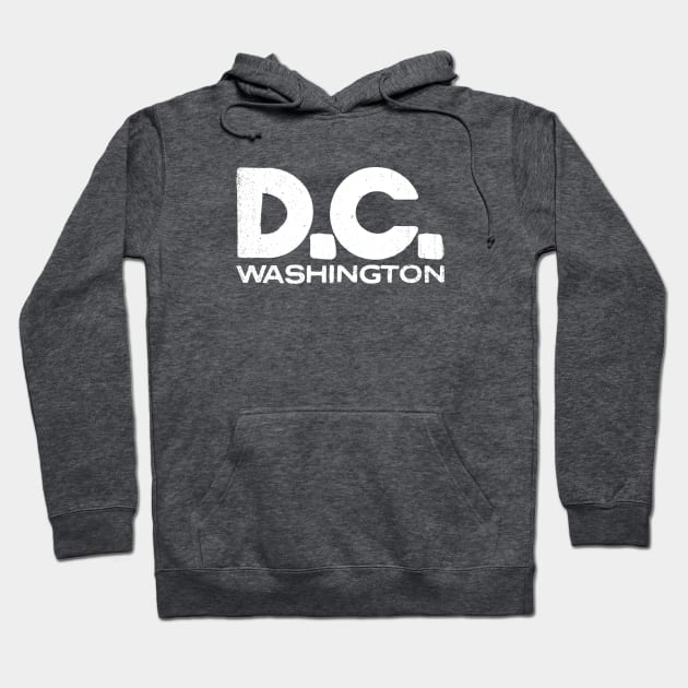 Washington D.C. Vintage Typography Hoodie by Commykaze